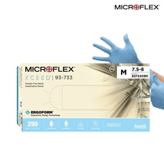 MICROFLEX 인체공학 디자인. 일회용 니트릴 장갑. XCEED(대표상품코드 93-733-M)